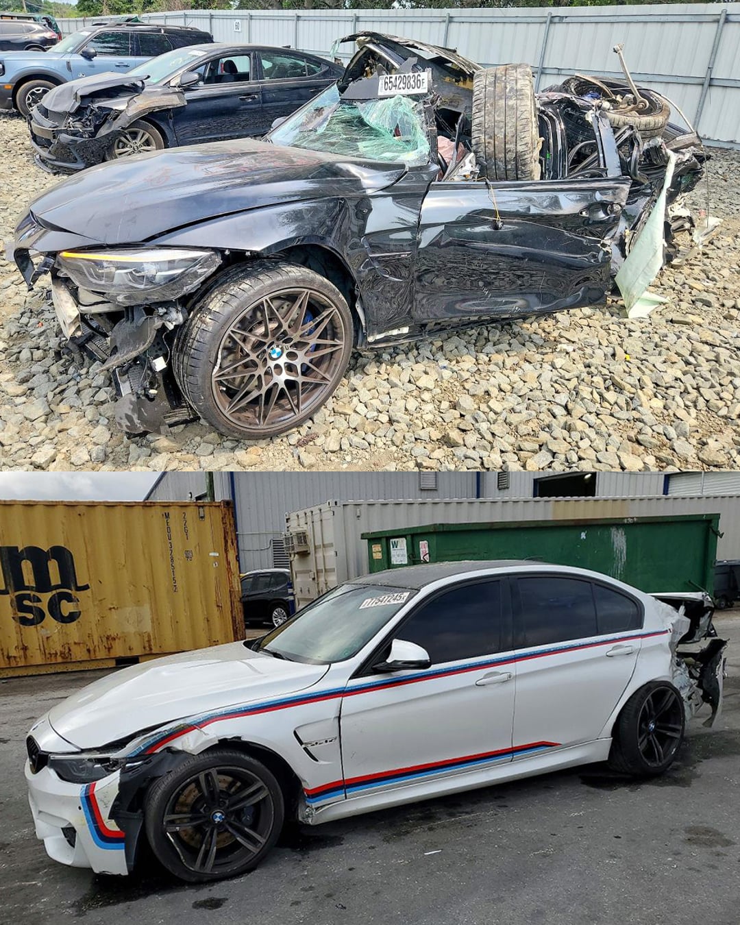 crashed bmw f80 m3 for sale accident copart damage co part yard 