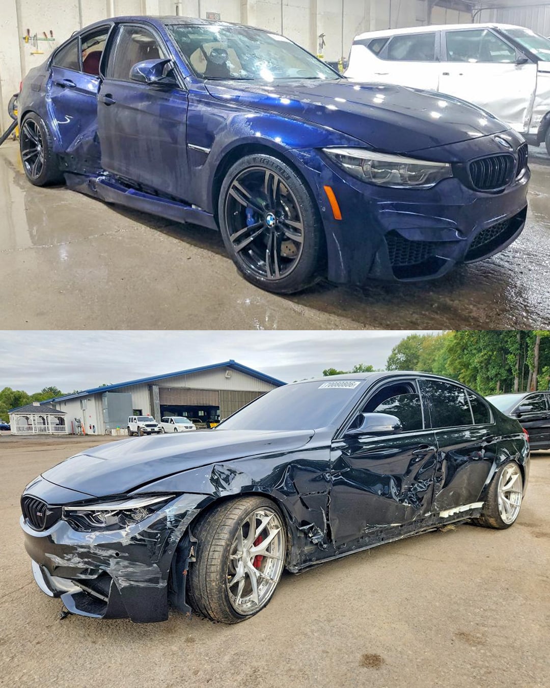 crashed bmw f80 m3 for sale accident copart damage co part yard 