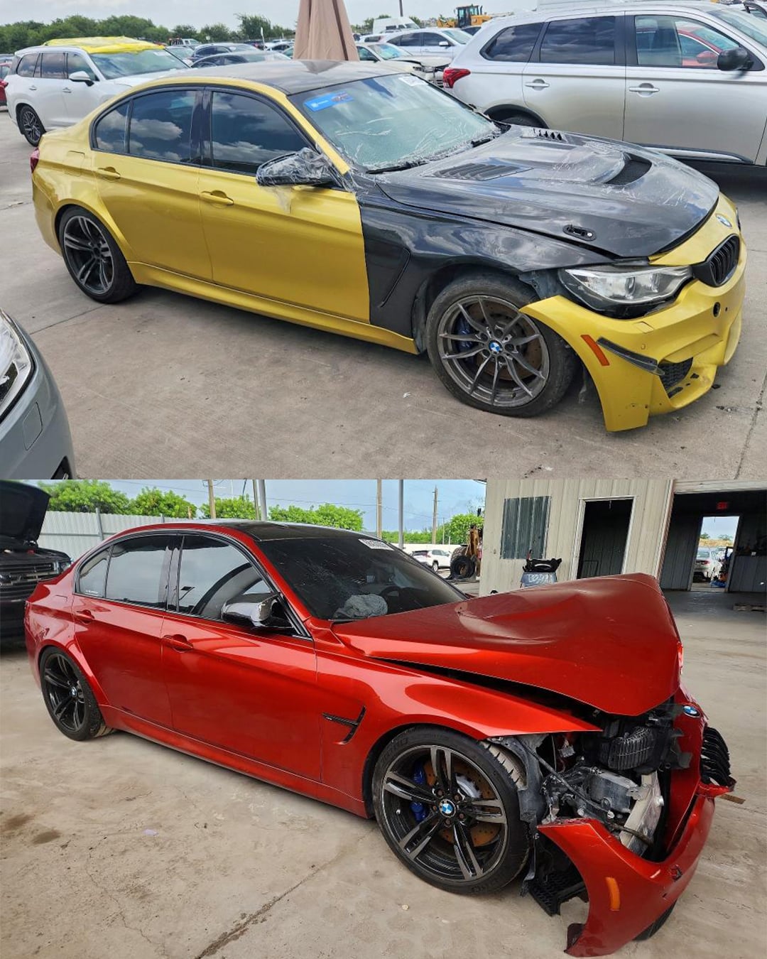 crashed bmw f80 m3 for sale accident copart damage co part yard 