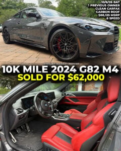 dravit grey bmw g82 m4 sold bring a trailer m3list market report