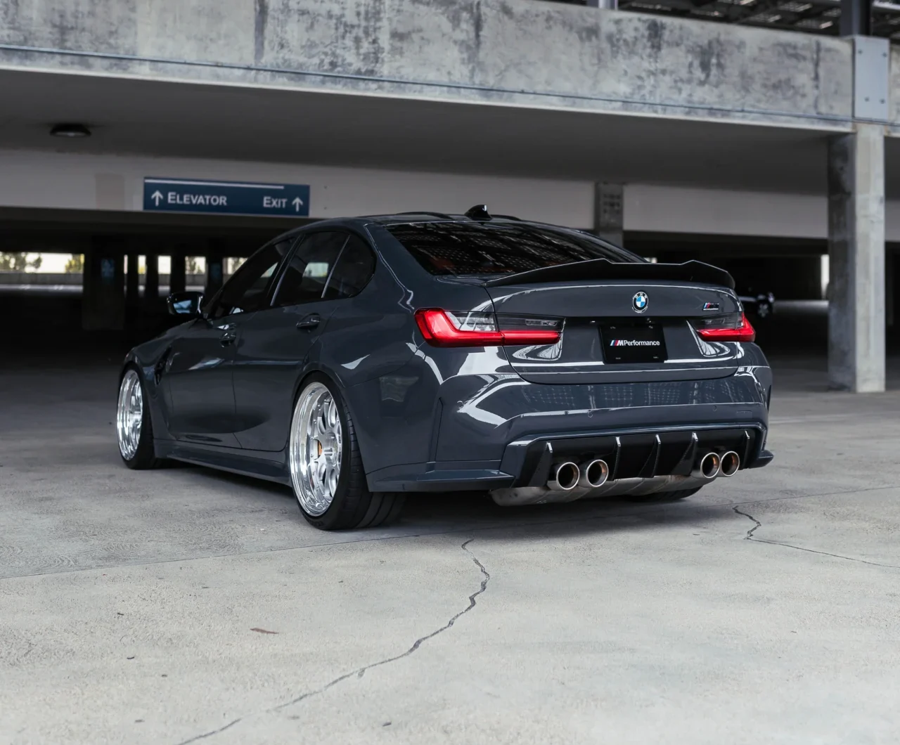 BMW G80 M3 G82 M4 carbon fiber rear diffuser OEM style
