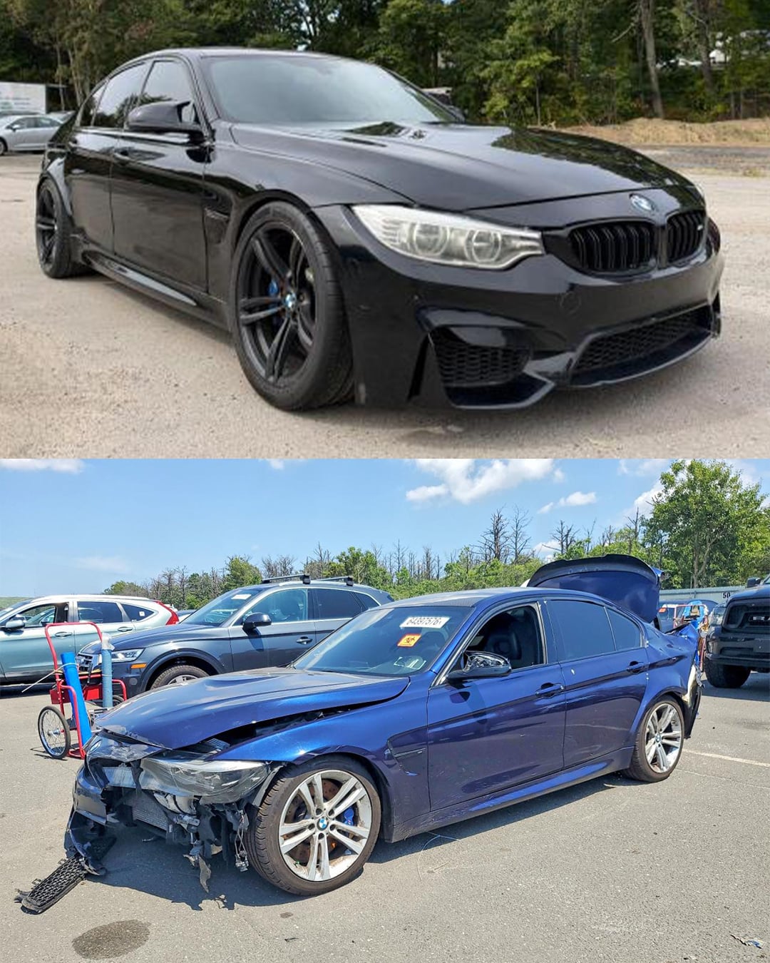 crashed bmw f80 m3 for sale accident copart damage co part yard