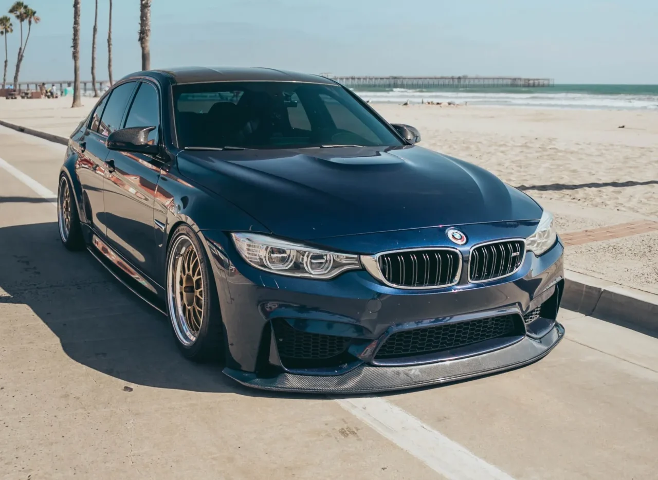 BMW F80 M3 F82 M4 carbon fiber front lip splitter for sale.