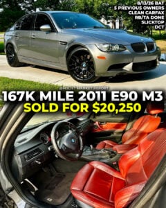 space gray bmw e90 m3 rod bearings throttle actuators done bring a trailer m3list market report fox red dct