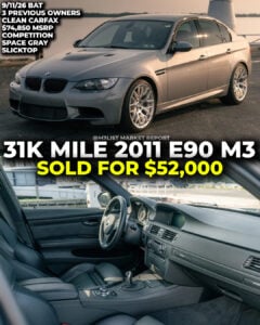 slicktop space gray bmw e90 m3 sold on bring a trailer m3list market report competition dct